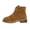 A-Brown, variant on Women’s Combat Boots Lace up Low Calf Boots Low Heel Chunky Platform Lug Sole Boots Black 6.5(38)
