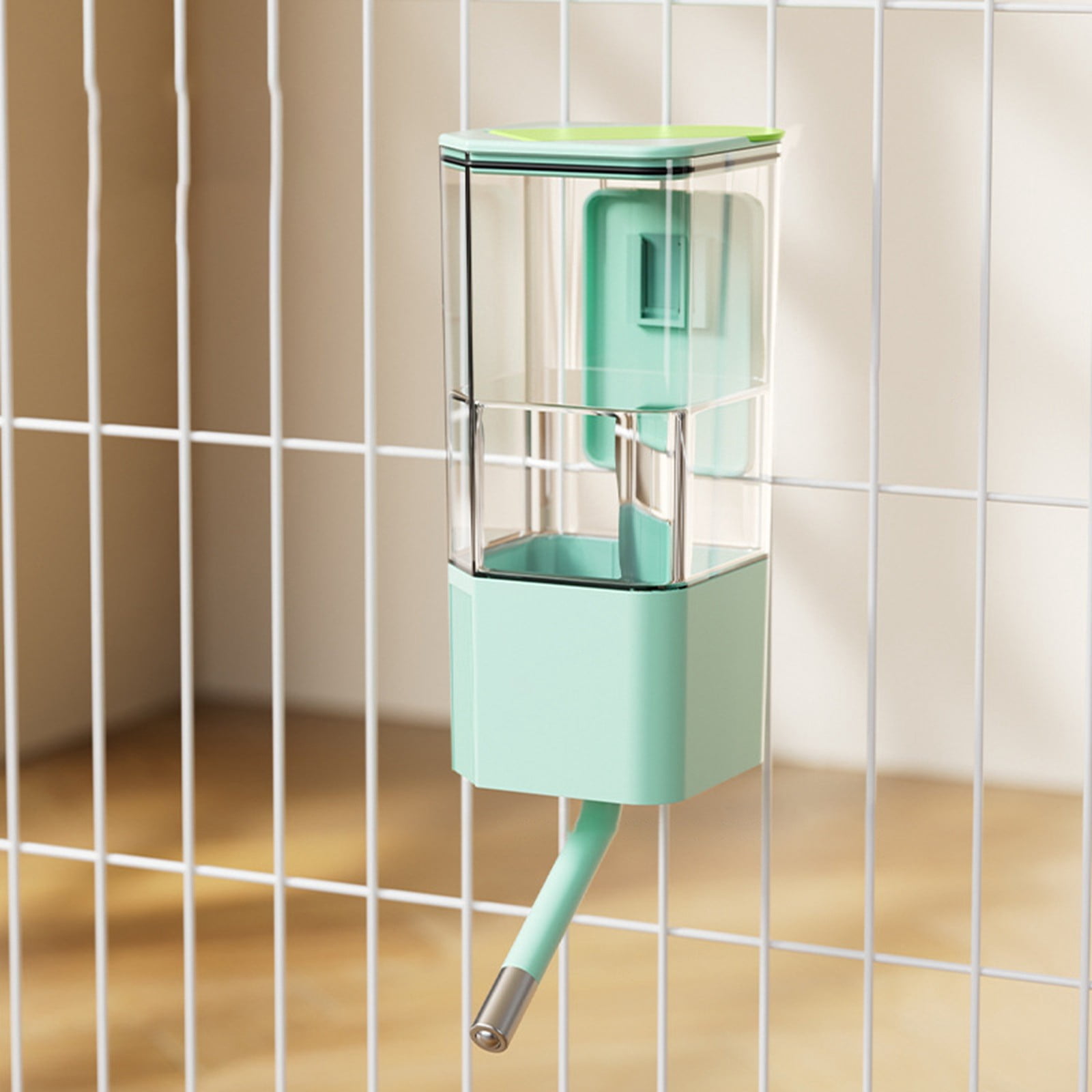 1PC Automatic Water Dispenser Stainless Steel Wall Mounted Proof Design Large 1400ml Capacity Pet Waterer for Small Cats Dogs Indoor Outdoor Use