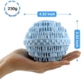 thumbnail image 4 of Juego de bolas de lavandería, bola de lavandería ecológica para lavadora, alternativa al detergente para ropa totalmente natural, el hogar se puede reutilizar 2000 lavados (2 bolas, rosa, azul), 4 of 5
