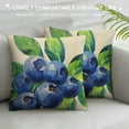 thumbnail image 3 of Nawypu  Blueberry Pillows Nature Watercolor Painting Fruit Berries Green Leaves Throw Pillow Cover Decorative Pillow Case Square Cushion Accent Home, 3 of 5