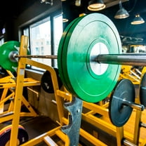 WHAMVOX  4 Pcs Wall Mounted Barbell Rack Lifting Gym Organization Fitness Equipment Black