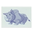 thumbnail image 1 of Rhinoceros Cutting Board, Funny Horned Animal Cartoon in Pastel Tones, Decorative Tempered Glass Cutting and Serving Board, in 3 Sizes, by Ambesonne, 1 of 2