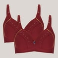 thumbnail image 2 of SHTXOZHI 2Pcs No Wire Bra for Women Full Coverage Push Up Bra Adjustable Strap Comfort Bras, 2 of 3