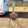 thumbnail image 2 of ToppiJoy Multifunction Wood Burning Stove with Grill Rack, Camping Wood Stove Hold up 220.46lbs, Portable Wood Stove for Camping 19.68in Height, 2 of 24