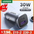thumbnail image 2 of Cargador de coche UGREEN tipo C cargador USB rápido para iPhone 14 13 12 Xiaomi carga de coche rápido 4,0 3,0 cargador de teléfono móvil PD Tan Jianjun unisex, 2 of 2
