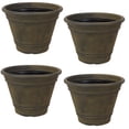 thumbnail image 1 of Sunnydaze Outdoor Franklin Flower Pot Planter - 20" - Sable Finish - 4pk, 1 of 4