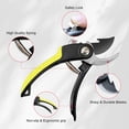 thumbnail image 2 of Secateurs Pruning Scissors, Heavy Duty Pruning Shears, Ergonomic Grip, Professional SK5 Steel Blades, Garden Pruners for Trimming Plants, Hedges, and Cutting Flowers, 2 of 6