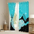 thumbnail image 3 of Castle Fairy Cheer Theme Curtains Pack of 2 (42x84 Each),Black Blue Curtains Blackout for Adults Female Women,Dreamy Princess Glitter Bedroom Curtains,Lightweight Room Decor, 3 of 6