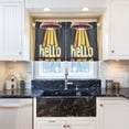 thumbnail image 5 of Yayeee Kitchen Curtains Tier Pair Light Filtering 27"x24" Rod Pocket Short Cafe Window Panel, Red UFO, 5 of 7