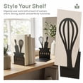 thumbnail image 3 of REGALWOVEN Decorative Metal Bookends with Hollow Tree Design, Book Ends Shelves, Non-Skid Bookshelf Black Whisk 3.9"L x 3.9"W x 5.9"H, 3 of 5
