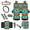 Aztec Geometric Pattern, variant on HUIACONG 14 Pack Sunflower Cow Print Car Interior Accessory, Durable Personalized Car Accessories Full Set, Suitable for Vehicles Trucks Cars