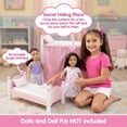 thumbnail image 4 of Emily Rose 18 Inch Doll Furniture Loft Bunk Bed with Doll Clothes Storage Shelves, Bins & Bedding - Fits 15" - 19" Dolls, 4 of 9