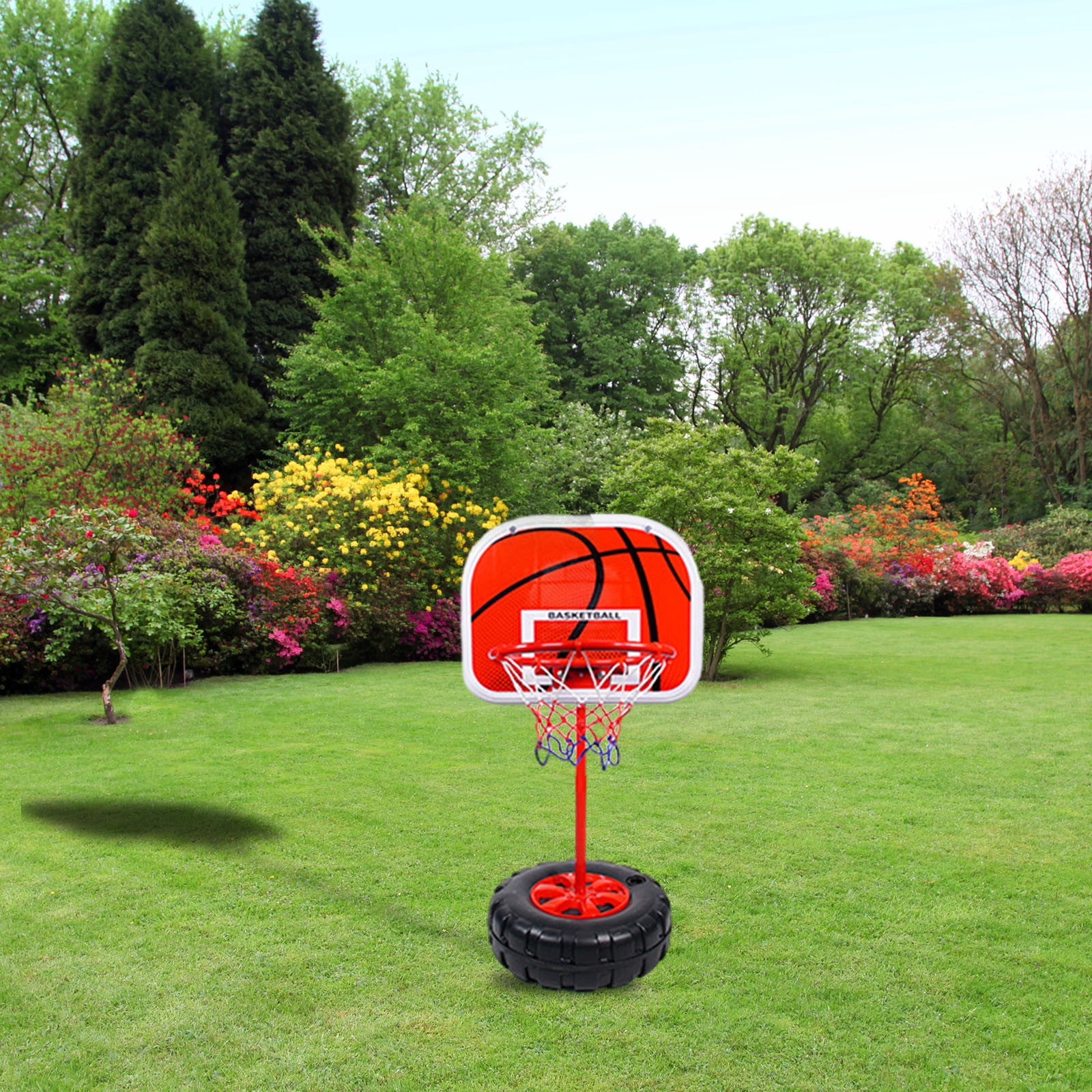 Easter Decorations Kokovifyves Clearance Sales Outdoor Kids Mobile Basketball Hoop with Fillable Base Indoor Outdoor Portable Shooting Game Equipment Height Adjustable