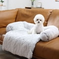 thumbnail image 6 of HACHIKITTY Calming Dog Sofa Bed Mat, Washable Plush Couch Cover for Dog, Furniture Protector Pet Sofa Mat for Dogs and Cats, Fluffy Dog Couch Bed with Anti-slip Bottom (30"x 27"x 6", Gray), 6 of 6