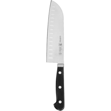 

HENCKELS Classic Razor- 7-inch Hollow Edge Santoku Knife German Engineered Informed by 100+ Years of Mastery