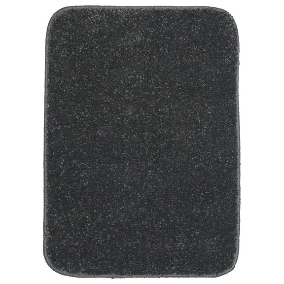 Garland Rug Gramercy Washable Polypropylene Cinder Gray Bath Rug, 20" x 34"