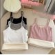 thumbnail image 3 of Chaleco cálido para niñas con tirantes acolchados de terciopelo de doble capa para otoño e invierno, ropa interior cálida y ajustada para estudiantes, 3 of 6