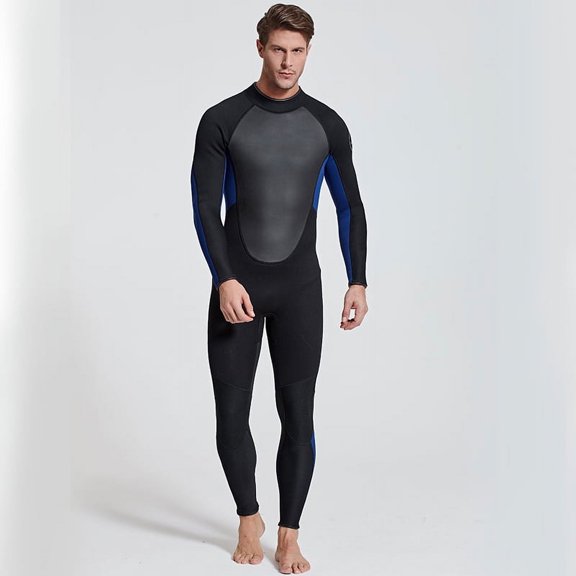 SafeMax Mens 3mm neoprene Wetsuit, Full Body Diving Suit Back Zip Wetsuit for Diving Snorkeling Surfing Swimming