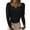 Black, variant on Babysbule Plus Size Womens Sweaters Women's V-Neck Button Long-Sleeve Knitted Sweater Bottoming Shirt Tops Blouse Women's Fashion