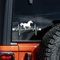 thumbnail image 1 of Selle de Cheval Autocollant Large Ligne de Vie Blanc 8", 1 of 3