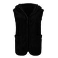 thumbnail image 5 of MaFYtyTPR Fuzzy Fleece Vest for Women Fashion Women Velvet Cardigan Pocket Zipper Sleeveless Loose Jackets Tops Black XL, 5 of 5