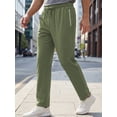 thumbnail image 3 of Xibflo Men's Elastic Waist Hiking Pants Water Resistant Quick-Dry Lightweight Outdoor Sweatpants with Zipper Pockets, 3 of 7