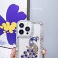 thumbnail image 2 of for iPhone Case,Luxury Crystal Glitter Peacock Bling Sparkly Diamond Pattern Bumper Camera Lens Protection Soft Shockproof Phone Case (Pink,iPhone 11 Pro Max), 2 of 6