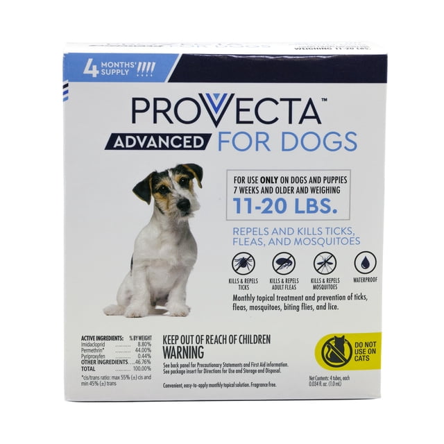 Tratamiento antipulgas y garrapatas PROVECTA Advanced para perros medianos - 4 meses