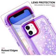 thumbnail image 5 of Entronix iPhone 11 Heavy Duty Glitter Case for Girls Women Liquid Bling Sparkle Shining Glitter Luxury Shockproof Quicksand Soft TPU Cover for iPhone 11 6.1 inch Purple, 5 of 8