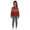 thumbnail image 2 of Nik and Leksi Girls Mock Neck Jacquard Pullover, Sizes 4-16, 2 of 5