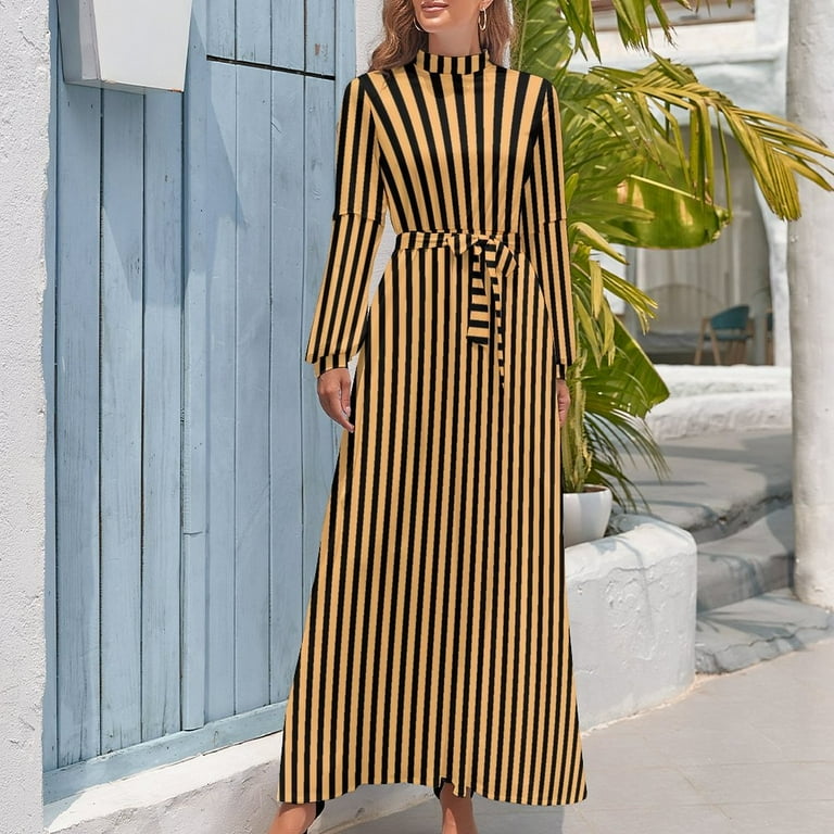 blue dress for baby girl Lydia Chestnut Stripe Dress - Striped Dress main image 0