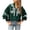 Green, variant on lulshou Women's Embroidered Floral Button Down Cardigan Long Sleeve Casual Open Front Shirt, Green, L