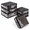 Black-12 X 12 X 4 Inch, variant on Black 10.5 X 10.5 X 2.5 Inch 6 Pack Clear Zippered Plastic Clothing Storage Organizers