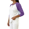 thumbnail image 6 of CHGBMOK Women's Color Block Pullover Top Casual Crew Neck Long Sleeve Tunic Blouse Lightweight Loose Fit Shirts, 6 of 6