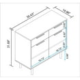thumbnail image 3 of Manhattan Comfort Liam Sideboard made from Engineered Wood in White & Wood, 3 of 9