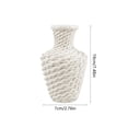 thumbnail image 3 of Shatterproof Plastic Faux Porcelain Vase, Imitation Rattan Texture Waterproof Decor, Lightweight Unbreakable Centerpiece for Living Room Bedroom Dining Table Party Event Decoration, 3 of 6
