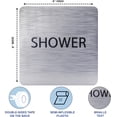 thumbnail image 3 of ADA CENTRAL SIGNS - 6" X6" Shower Sign - ADA Compliant Tactile Graphics Grade 2 Braille Text Acrylic Wall Signs - Eye Wash Station, Restroom, Bathroom Signage for Office, Home, Apartment, Restaurant, 3 of 7