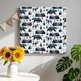 thumbnail image 3 of Grizzly Bear Canvas Wall Art for Living Room, Country Forest Dark Green Beige Animals Pine Trees Star Poster Print Painting for Bedroom Office Home Decoration Wall Pictures Prepare To Hang 10"x10", 3 of 9