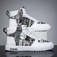 thumbnail image 2 of Men's Casual Outdoor Walking Shoes, Trendy High Top Lace Up Sneakers,  Men's Clothing, 2 of 9