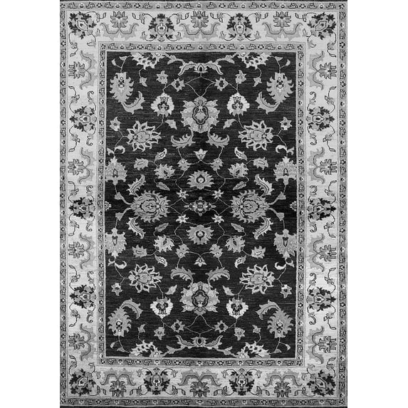 Ahgly Company Indoor Rectangle Oriental Gray Traditional Area Rugs, 3' x 5'