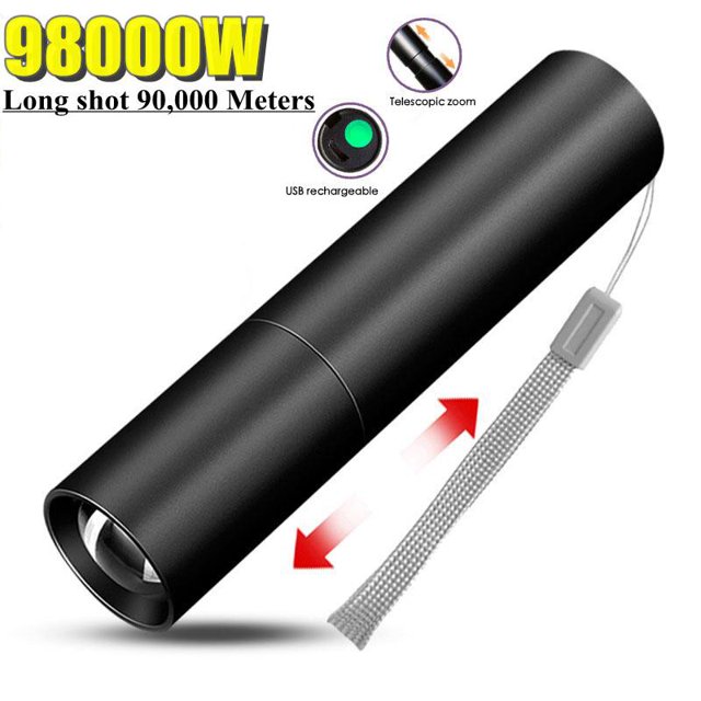 Linterna LED recargable ZHIPENG modelo Telescópica impermeable Potente Flash Con zoom