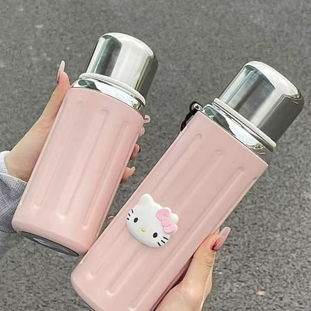 

600-800ML Hello Kitty Thermos Cup Bring A Small Cup Student Cartoon Anime Portable Direct Drink Office Coffee Cup Gift
