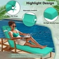 thumbnail image 5 of DTTRA Chaise Lounge Cushions Outdoor, 72 x 21 x 3 Inch, Waterproof Lounge Chair Cushion for Outdoor Furniture, Patio Lounger Pads with Removable Cover Ties Pillow for Pool, Garden Loungers, 5 of 7