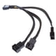 thumbnail image 1 of 1 piece 15cm Splitter Computer Fan Cable de Alimentación Black Sleeved, 1 of 8