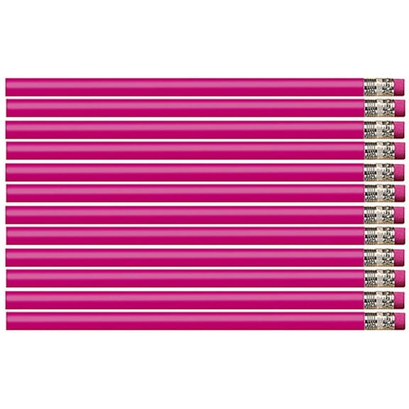 D1657 Reckless Rose Pencils - 36 Qty Package Metallic Shiny Rose Pencils - Express Pencils - Blank - Unimprinted