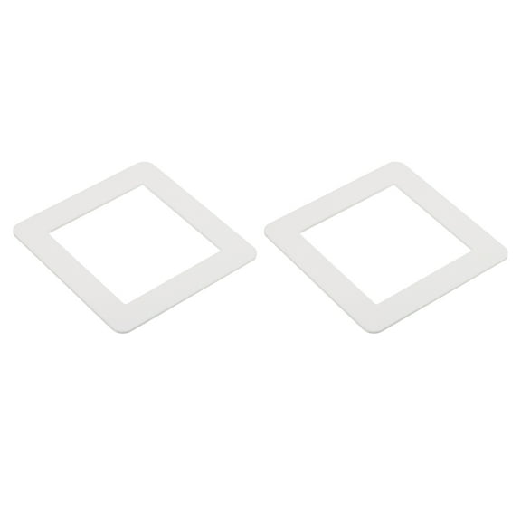 Switch Surround Plate Decoration Single Gang Acrylic White 126mm x 126mm 2Pcs