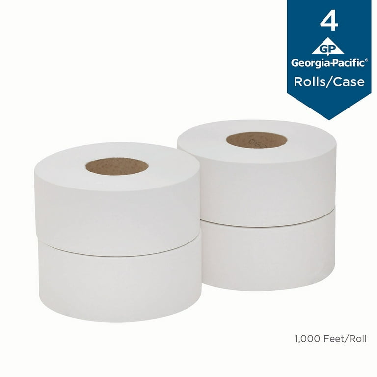 White Jumbo Bathroom Tissue, Septic Safe, 2-Ply, 3.5 x 1,000 ft, 4/Carton White Jumbo Bathroom Tissue, Septic Safe, 2-Ply, 3.5 x 1,000 ft, 4/Carton