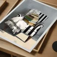 thumbnail image 4 of Cozy Reading Nook Wall Art, Stack Of Books On Chair Print, Neutral Aesthetic, Matte Canvas Stretched, Posters for Room Bedroom Living Room Bathroom Wall Decor, Posters & Art Prints, Gift., 4 of 7