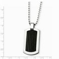 thumbnail image 2 of Stainless Steel Black Plated Cable Dog Tag Necklace - 24 Inch - Measures 25mm Wide, 2 of 2
