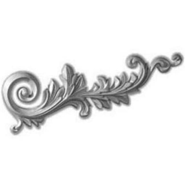 Ekena Millwork ONL15X05RB-R 15.75 In. W X 5.12 In. H X 1.12 In. P Architectural accent - Robin Scroll Onlay- Right